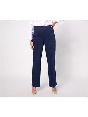 Denim and Company Pants Size XL Signature Reg Easy Flex Twill Wide Leg Pull On